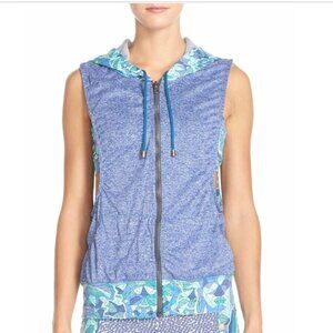 Maaji Malibu Creek Sleeveless Hoodie Vest Activewear Womens Size Large